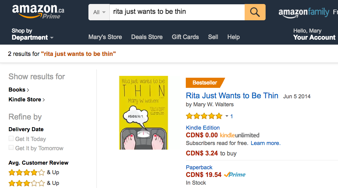 Bestseller July 8 amazon.ca